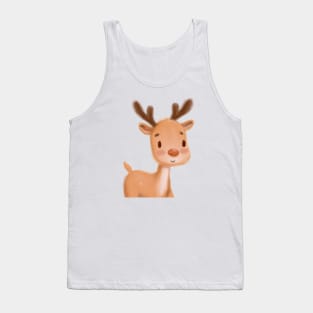 Cute Raindeer Drawing Tank Top